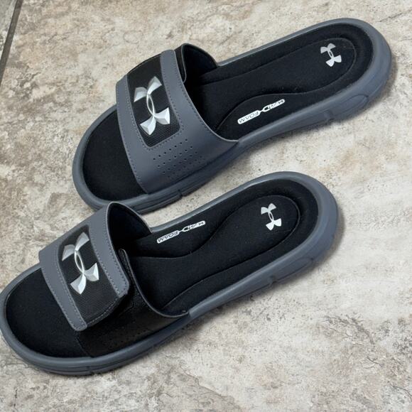 Under Armor men’s size US 8 slide slip on shoes adjustable width 4D Foam - Picture 2 of 6
